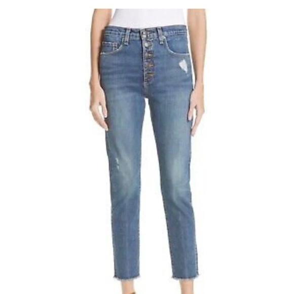 Fay Denim - Veronica Beard 11” Fay High Rise Blue Jeans